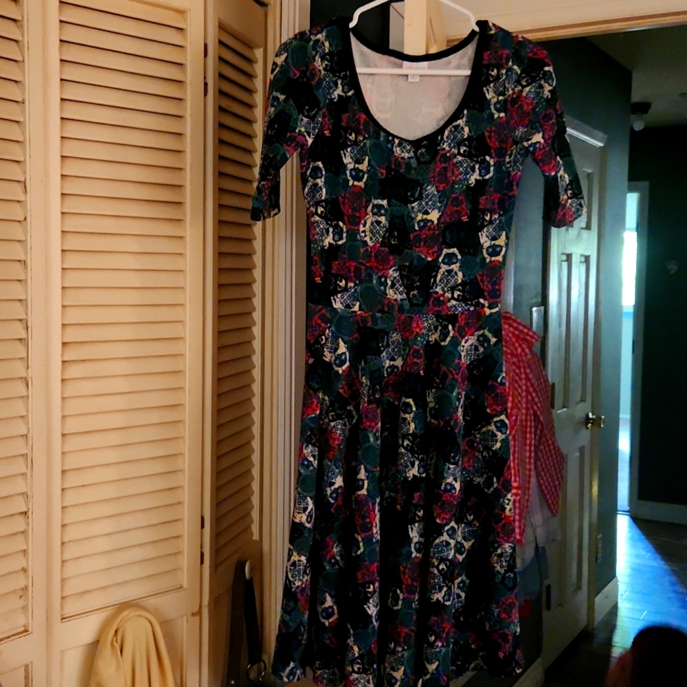 Lula Roe Owl print dress. SIZE S